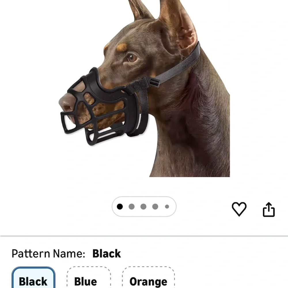 Basket Muzzle for Med/Lg Dogs - Sturdy & Lightweight, (Orange, Size 4)